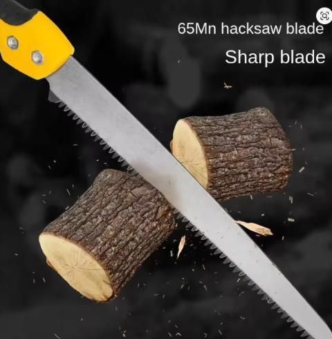 Folding Steel Hand Saw with Triple-Edge Sharp Teeth | Protective Plastic Cover.